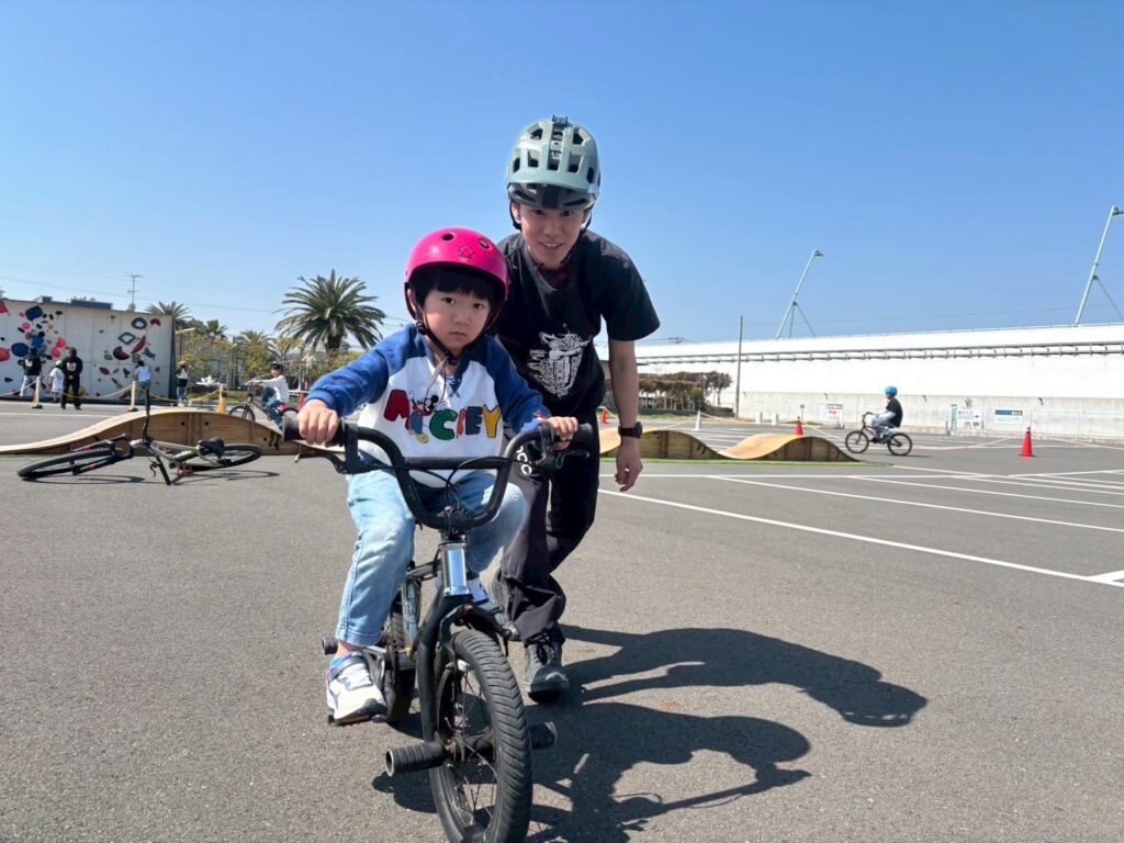 BMX体験会場の様子